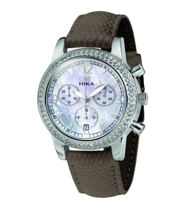 Часы  серебряные с перламутром