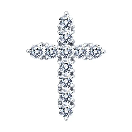 Подвеска  серебряная с фианитом