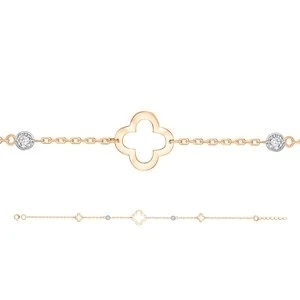 Браслет  из красного золота с фианитом