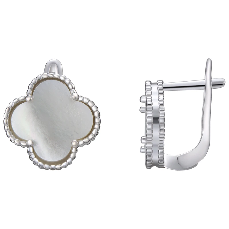 Серьги  серебряные с перламутром