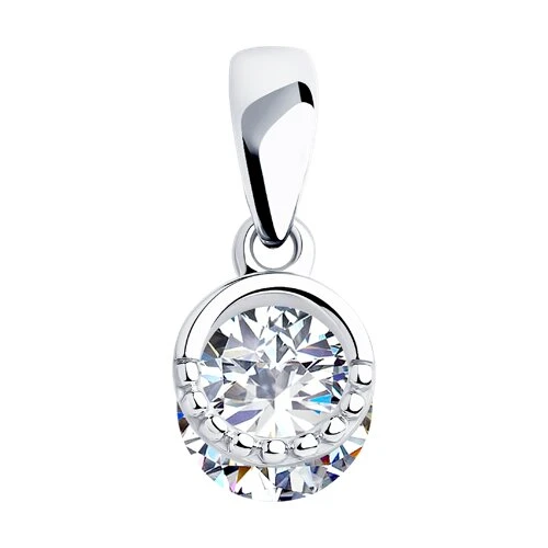 Подвеска  серебряная с фианитом