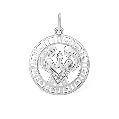 Подвеска  серебряная с фианитом