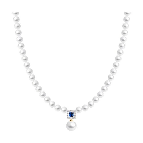 Колье  из красного золота с сапфиром