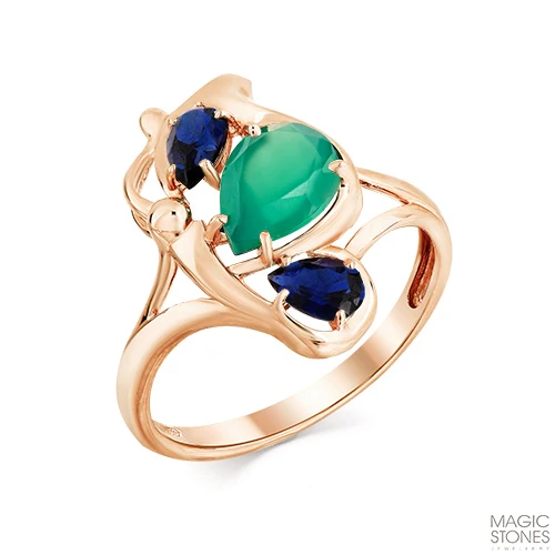 Кольцо «MAGIC STONES» золотое