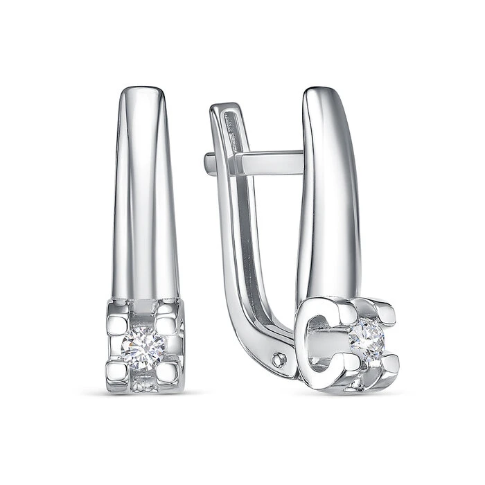 Серьги «BERGER» из белого золота