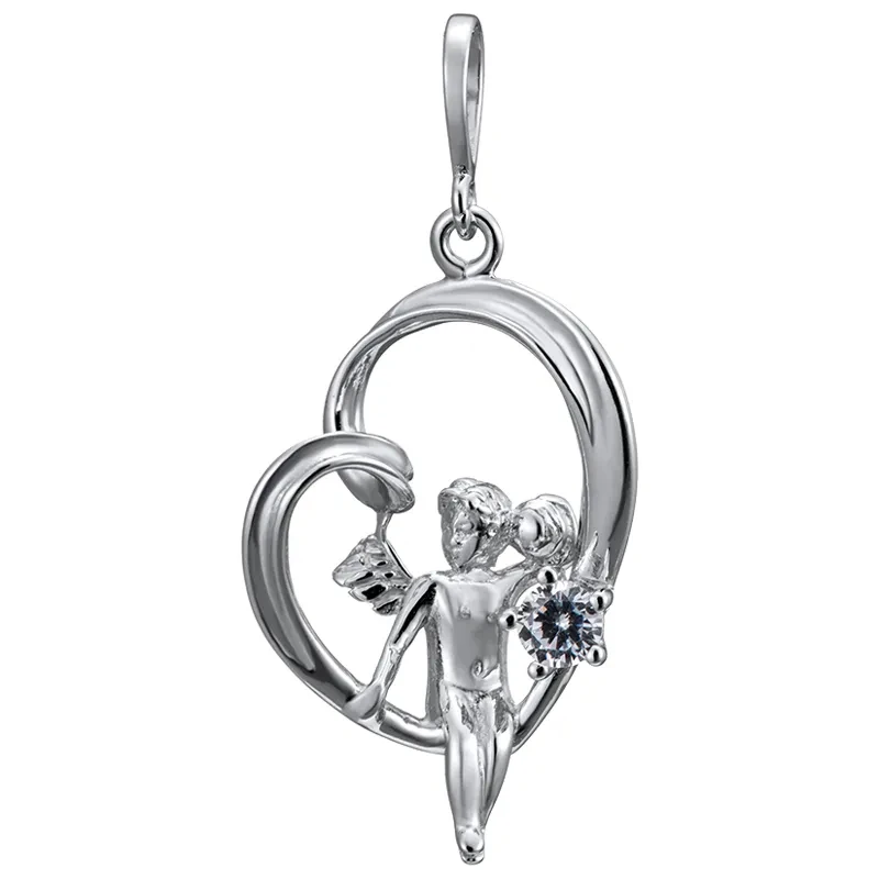 Подвеска «Сильверк» серебряная с фианитом