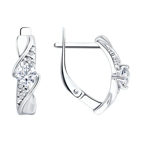 Серьги  серебряные