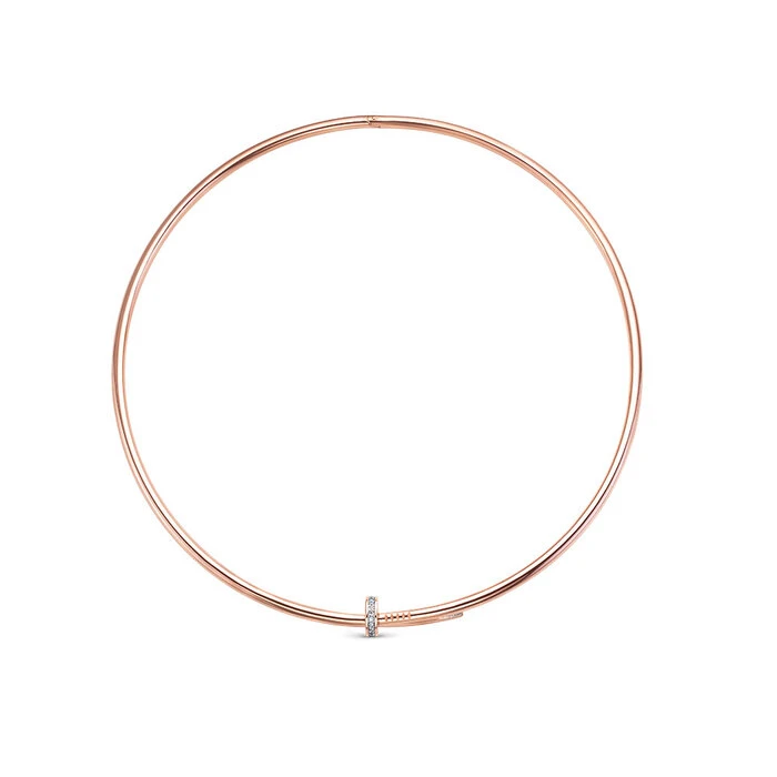 Колье  из красного золота с фианитом