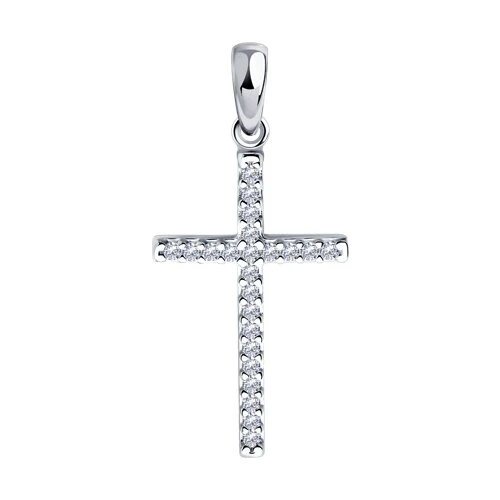 Подвеска  серебряная с фианитом