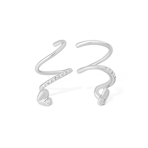 Серьги  серебряные с фианитом