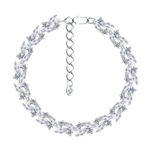 Браслет  серебряный с фианитом