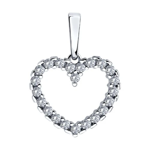 Подвеска  серебряная с фианитом