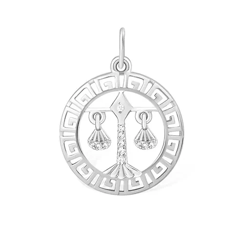 Подвеска  серебряная с фианитом