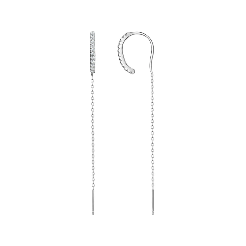 Серьги  серебряные с фианитом