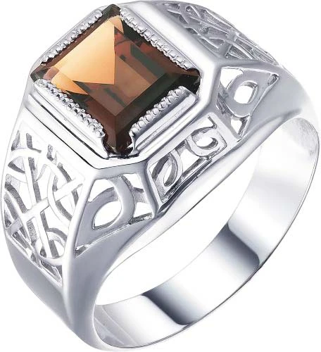 Кольцо  серебряное с гранатом