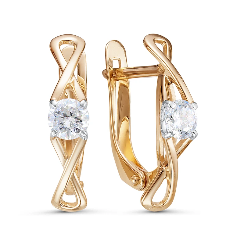 Серьги «Дельта» золотые