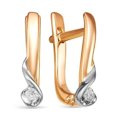 Серьги «Бриллиант Союз» золотые