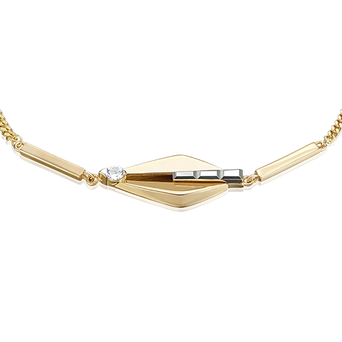 Браслет  золотой с топазом