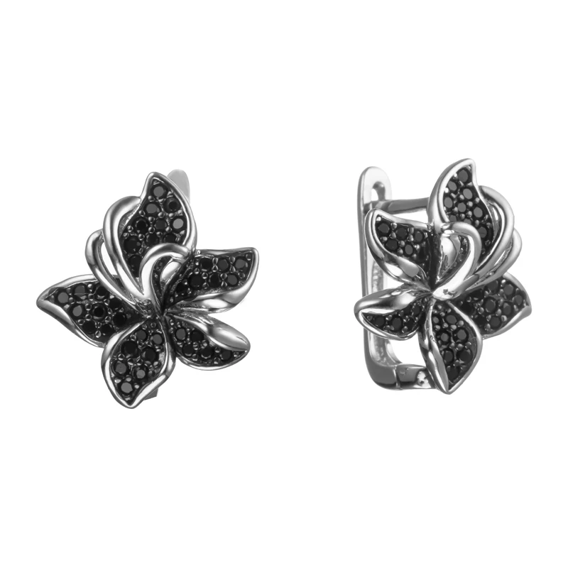 Серьги  серебряные с фианитом