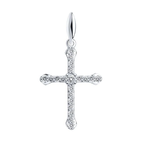 Подвеска  серебряная с фианитом