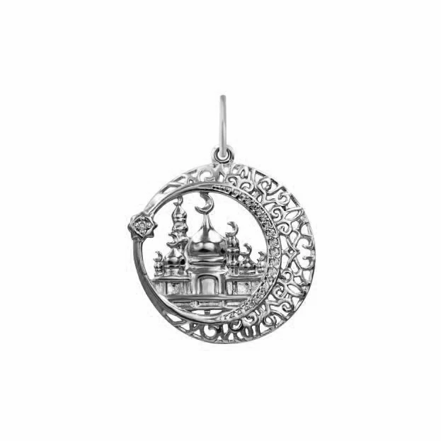 Подвеска  серебряная с фианитом