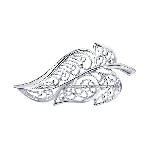 Брошь  серебряная