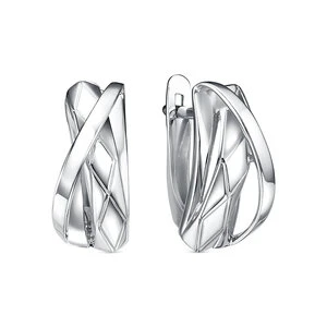 Серьги «Дельта» серебряные