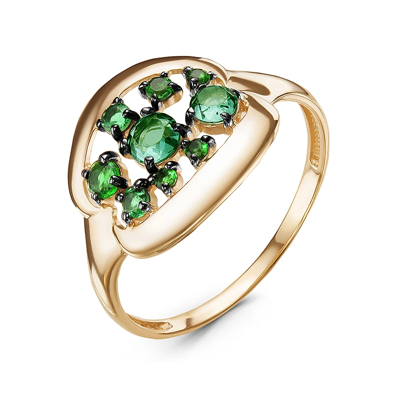 Кольцо  из красного золота ситалл-ом