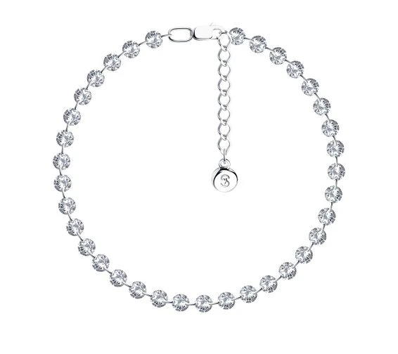 Браслет  серебряный с фианитом