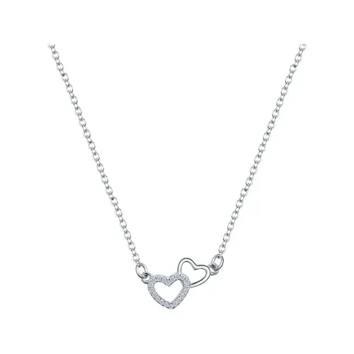 Колье  серебряное с фианитом