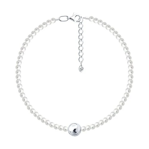 Браслет  серебряный с жемчугом