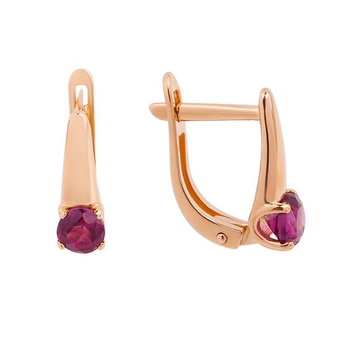 Серьги  из красного золота