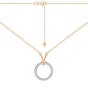 Колье  из красного золота с фианитом