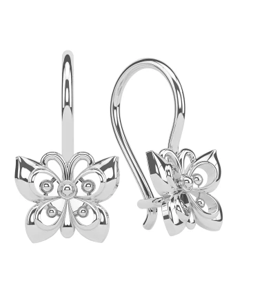 Серьги  серебряные