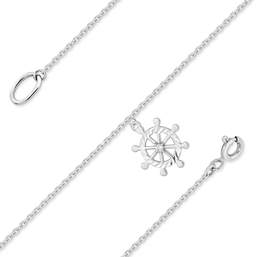 Браслет  серебряный с фианитом