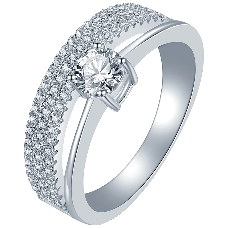 Кольцо «Сильверк» серебряное с фианитом