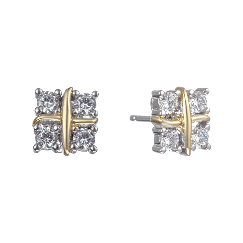 Серьги  серебряные с фианитом