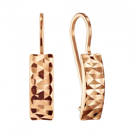 Серьги «Голден Глоб» из красного золота