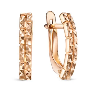 Серьги «Дельта» из красного золота