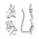 Серьги  серебряные с фианитом