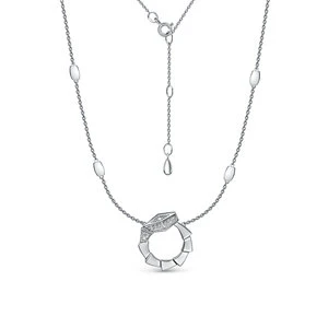 Колье  серебряное с фианитом