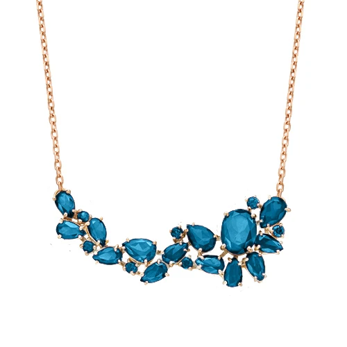 Колье  из красного золота с топазом