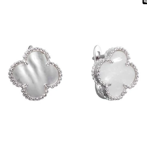 Серьги  серебряные с перламутром