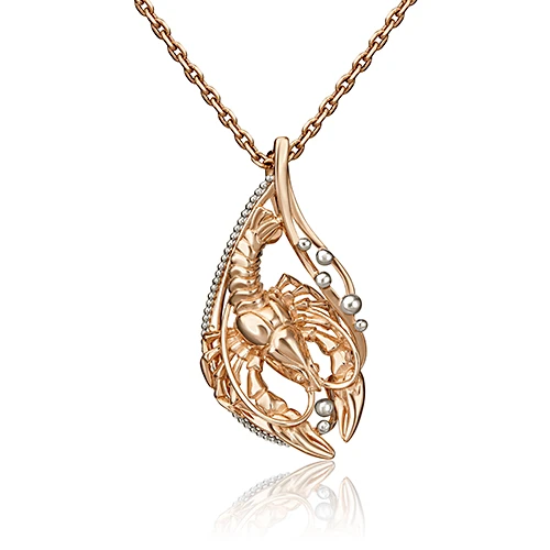 Подвеска «ПЛАТИНА» из комбинированного золота