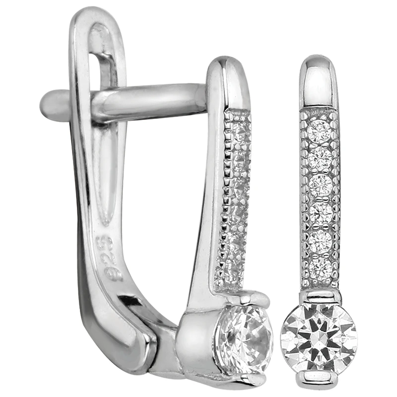 Серьги  серебряные