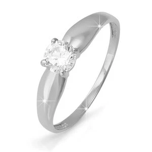 Кольцо  из белого золота с фианитом