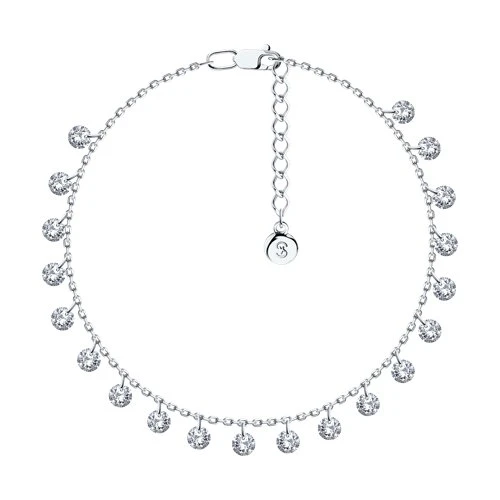 Браслет  серебряный с фианитом