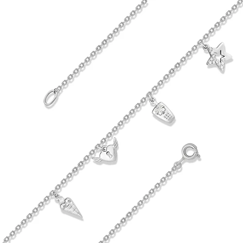 Браслет  серебряный с фианитом