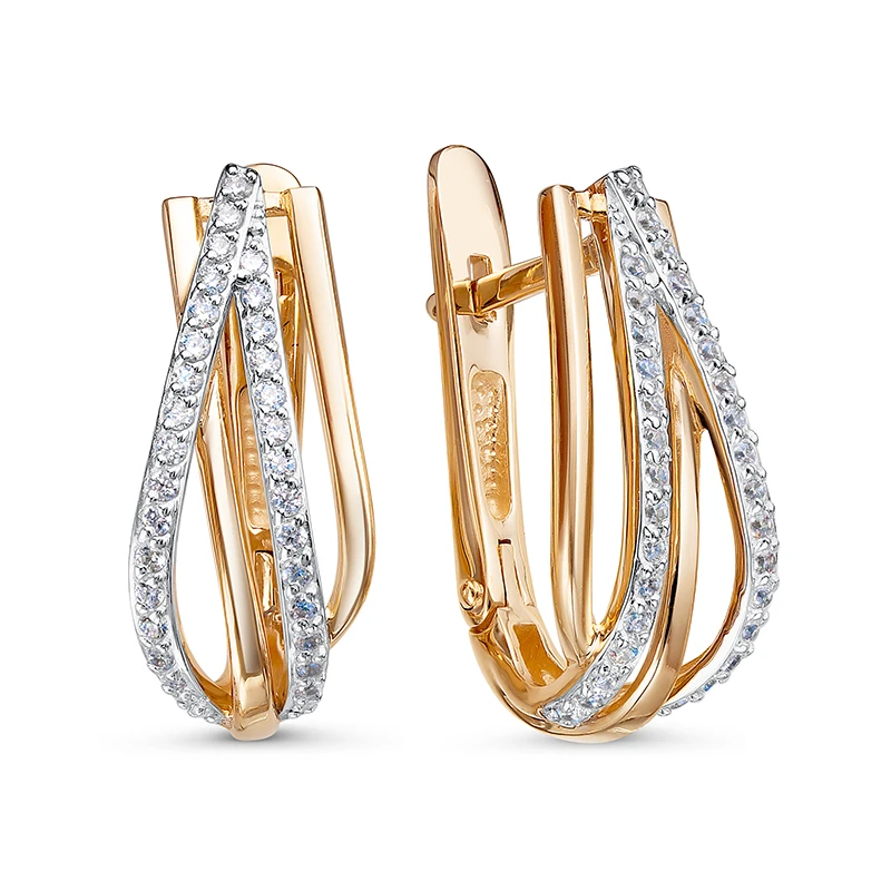 Серьги «Дельта» золотые