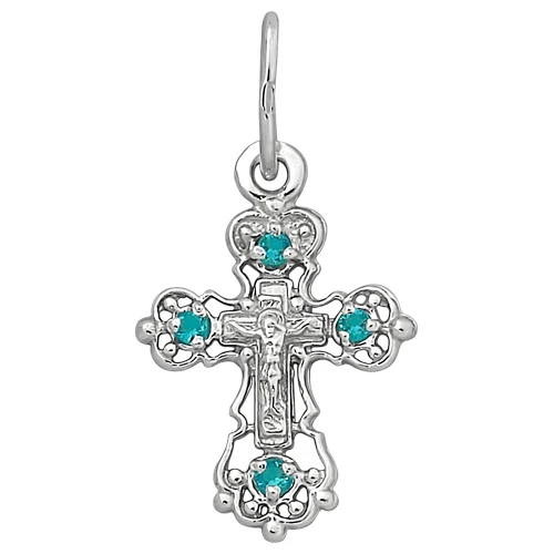 Подвеска  серебряная с фианитом